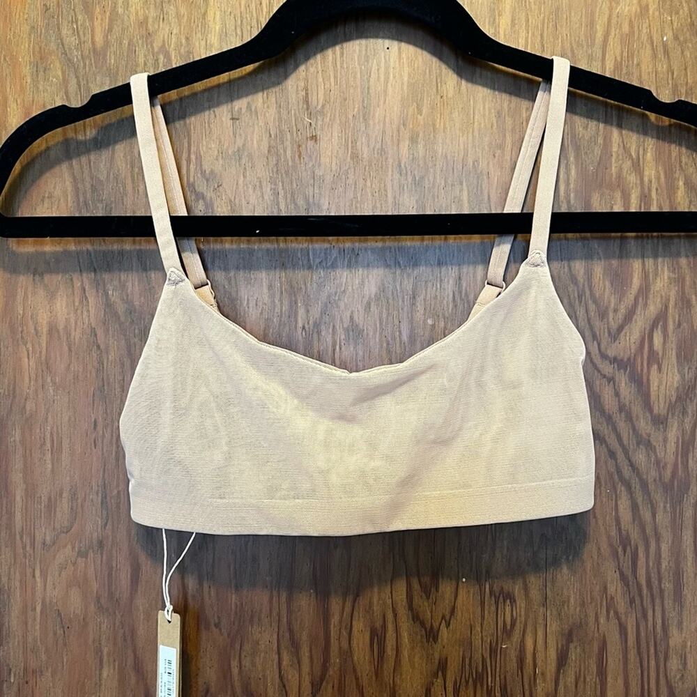NWT‎ Skims Fits Everybody Sheer Scoop Bralette Ochre XXS